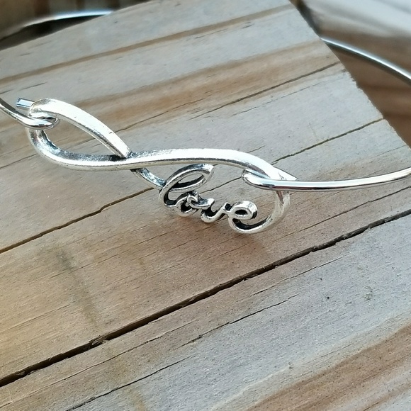 Other Jewelry - Infinity love bangle bracelet